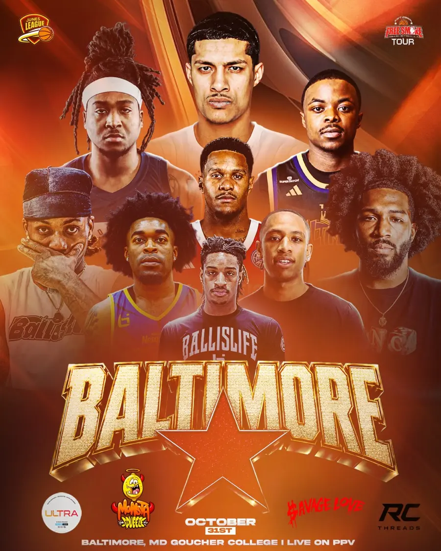 June's League vs Free Smoke Baltimore fight card poster